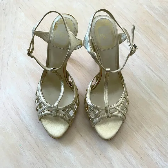 Dior Gold Heel sandals