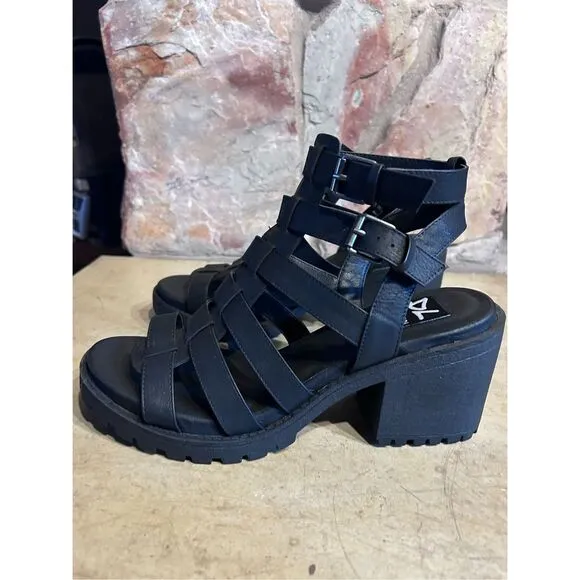 Dirty Laundry Dual Strap Platform Wedge Sandals Shoes Women’s Size 8.5