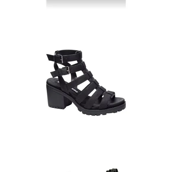 Dirty Laundry Dual Strap Platform Wedge Sandals Shoes Women’s Size 8.5