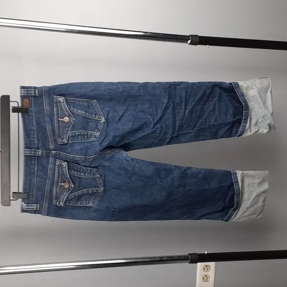 DKNY Cropped Cuffed Low Rise Jeans