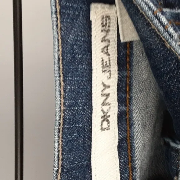 DKNY Cropped Cuffed Low Rise Jeans
