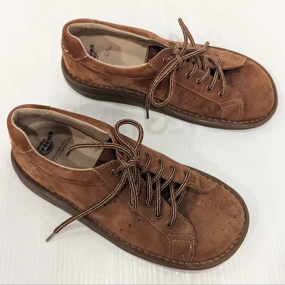 DOC MARTENS 8A58 brown leather oxford creepers loafers