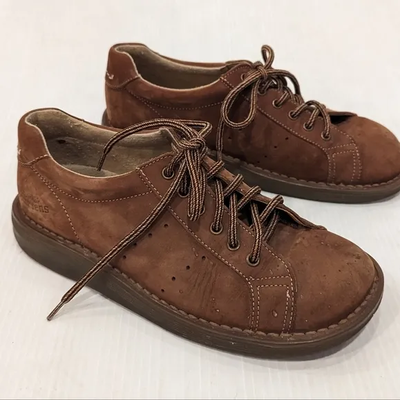 DOC MARTENS 8A58 brown leather oxford creepers loafers