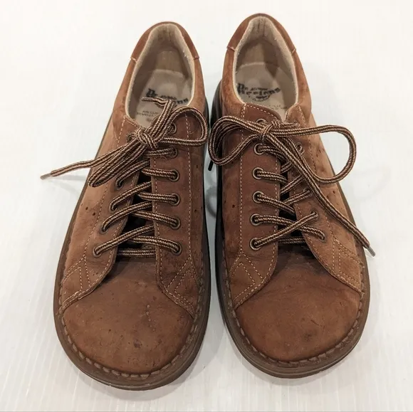 DOC MARTENS 8A58 brown leather oxford creepers loafers