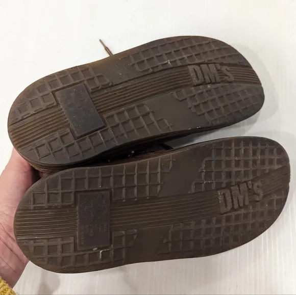 DOC MARTENS 8A58 brown leather oxford creepers loafers