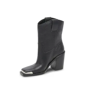 Dolce Vita Falon Western Black Leather Boots - Size 6.5