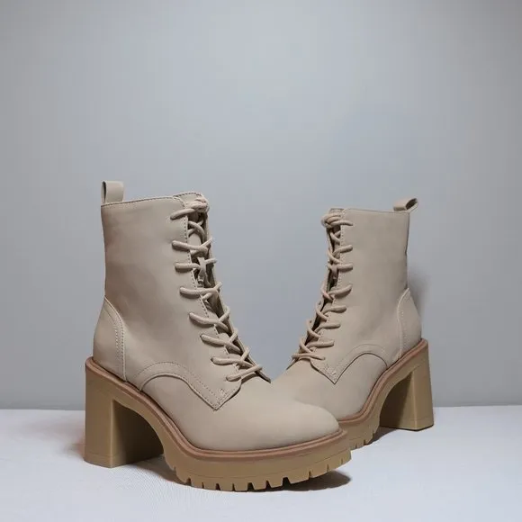 Dolce Vita Jealous Block Heel Suede Lug Boots