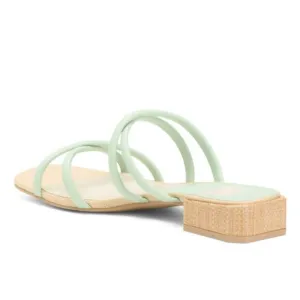 DOLCE VITA Mint Leather Hapi Low Heel Sandals 3T0