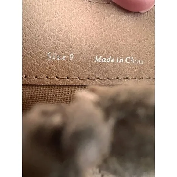 Dolce Vita Ulyses Square beige suede Toe Platform Boots Size 9