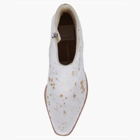 Dolce Vita Womens Silma Gold Multi Bootie Boots Size: 9 NIB