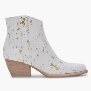 Dolce Vita Womens Silma Gold Multi Bootie Boots Size: 9 NIB