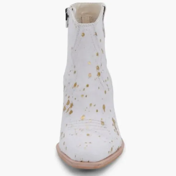 Dolce Vita Womens Silma Gold Multi Bootie Boots Size: 9 NIB