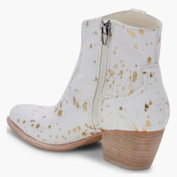 Dolce Vita Womens Silma Gold Multi Bootie Boots Size: 9 NIB