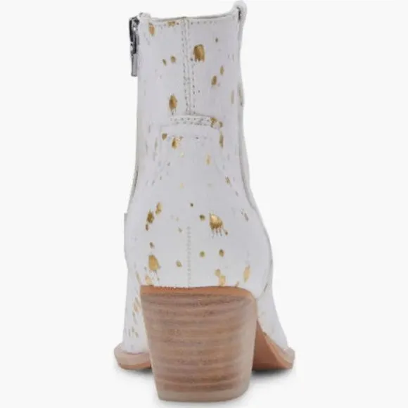 Dolce Vita Womens Silma Gold Multi Bootie Boots Size: 9 NIB