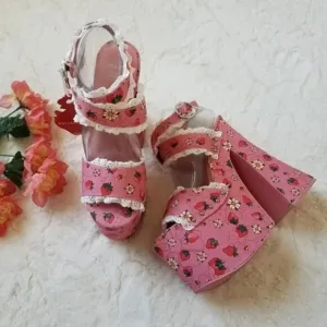 Dolls Kill X Strawberry Shortcake It's A Berry World Platform Heels