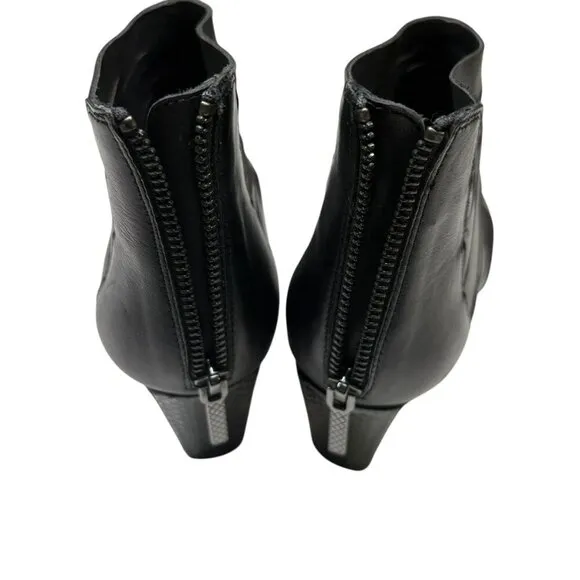 Donald J. Pliner Black Leather Greece Block Heel Cage Bootie Sandals Women's 9.5