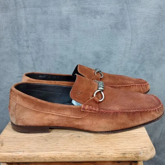 Donald J Pliner Danit Suede Loafers Men's Size 15M Shoes Tan Retail $250 RARE