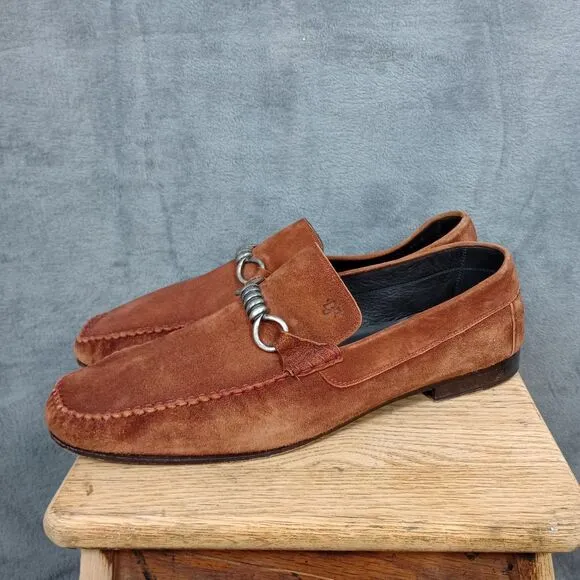 Donald J Pliner Danit Suede Loafers Men's Size 15M Shoes Tan Retail $250 RARE