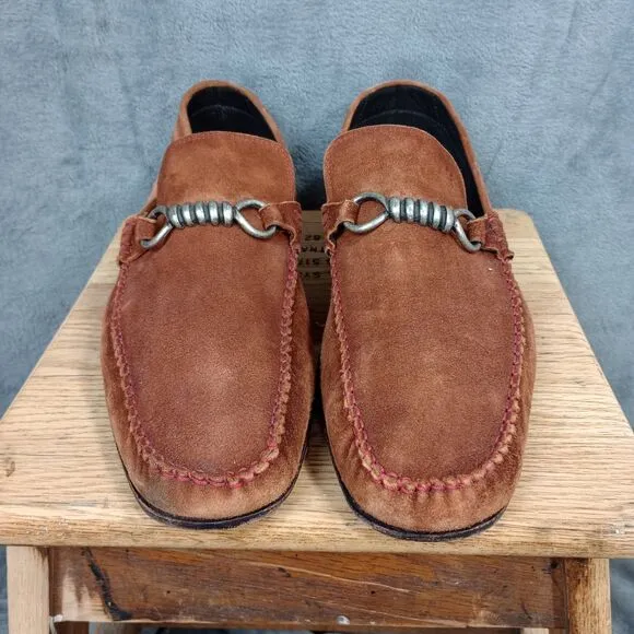 Donald J Pliner Danit Suede Loafers Men's Size 15M Shoes Tan Retail $250 RARE