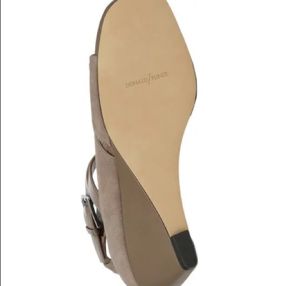 DONALD J. PLINER Dark Taupe Sila Crisscross Suede Sandal