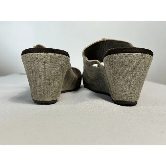 Donald J Pliner Glorie Wedge Sandals in Pewter - Sz 10