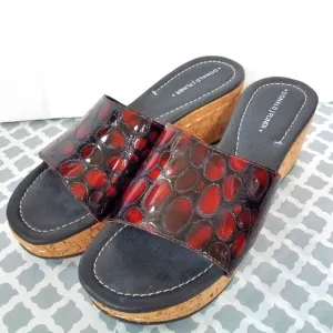 Donald J Pliner Safari Wedge Sandals 8.5 NWOT