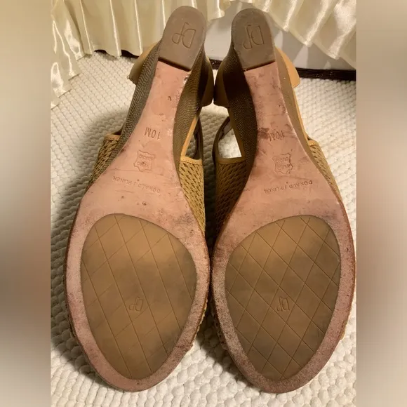 DONALD J PLINER WOMENS LEATHER WEDGE SANDALS