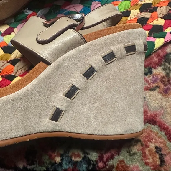 Donald J.Pliner Sport-i-Que Kerry Natural leather Wedge Women's Sandals Size 8