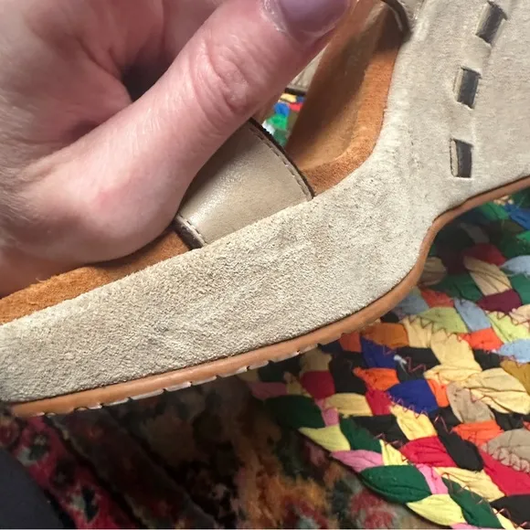 Donald J.Pliner Sport-i-Que Kerry Natural leather Wedge Women's Sandals Size 8