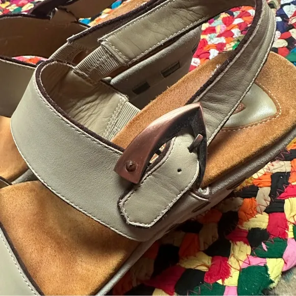 Donald J.Pliner Sport-i-Que Kerry Natural leather Wedge Women's Sandals Size 8