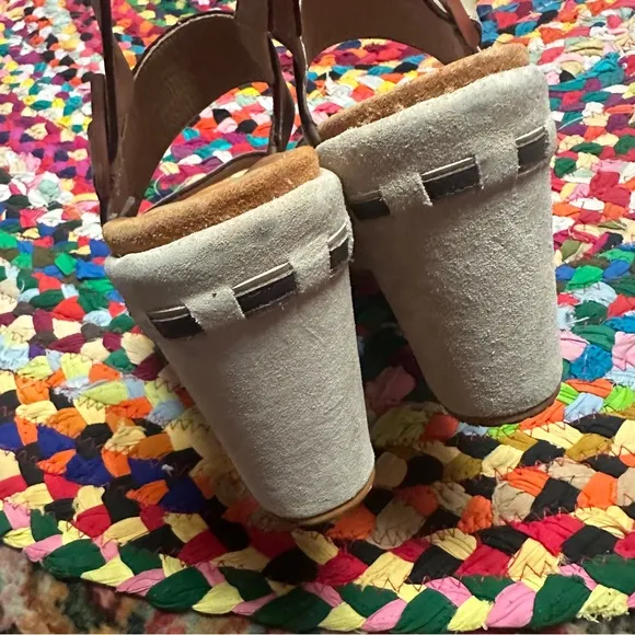 Donald J.Pliner Sport-i-Que Kerry Natural leather Wedge Women's Sandals Size 8
