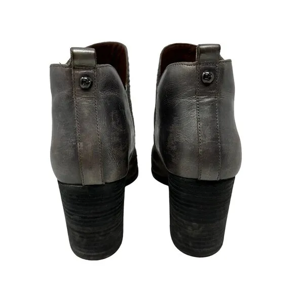 Donald Pliner Edyn Cut Snake Metallic Distressed Leather Ankle Boots Size 10