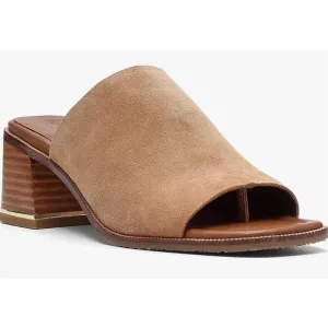 Donald Pliner Haze Slide Sandal Saddle Calf Suede Size 8.5 NIB Block Heel Mule