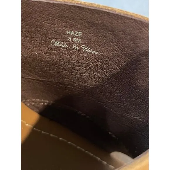 Donald Pliner Haze Slide Sandal Saddle Calf Suede Size 8.5 NIB Block Heel Mule