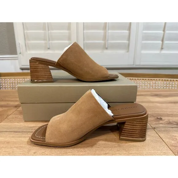 Donald Pliner Haze Slide Sandal Saddle Calf Suede Size 8.5 NIB Block Heel Mule