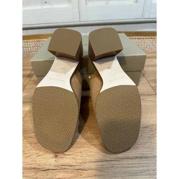 Donald Pliner Haze Slide Sandal Saddle Calf Suede Size 8.5 NIB Block Heel Mule