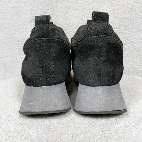 Donald Pliner Prix Syol Womens Size 9 Slip On Platform Sneakers Shoes Black
