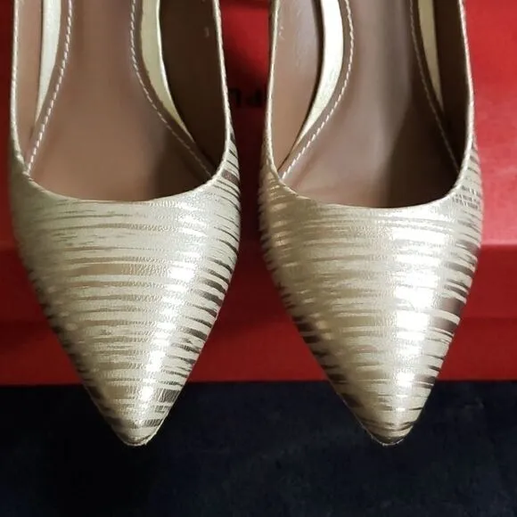 DONALD J. PLINER PRESLI-R7 PLATINO METALLIC SHOES