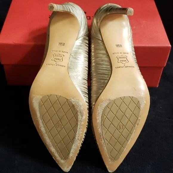 DONALD J. PLINER PRESLI-R7 PLATINO METALLIC SHOES
