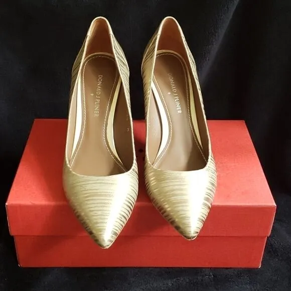 DONALD J. PLINER PRESLI-R7 PLATINO METALLIC SHOES