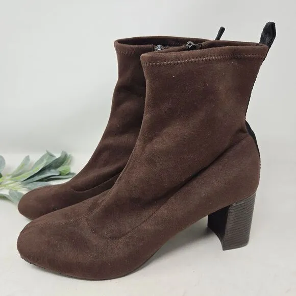 DONALD PLINER Cattie Brown Heel Boots Womens Size 13