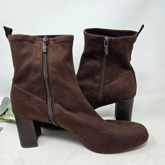 DONALD PLINER Cattie Brown Heel Boots Womens Size 13