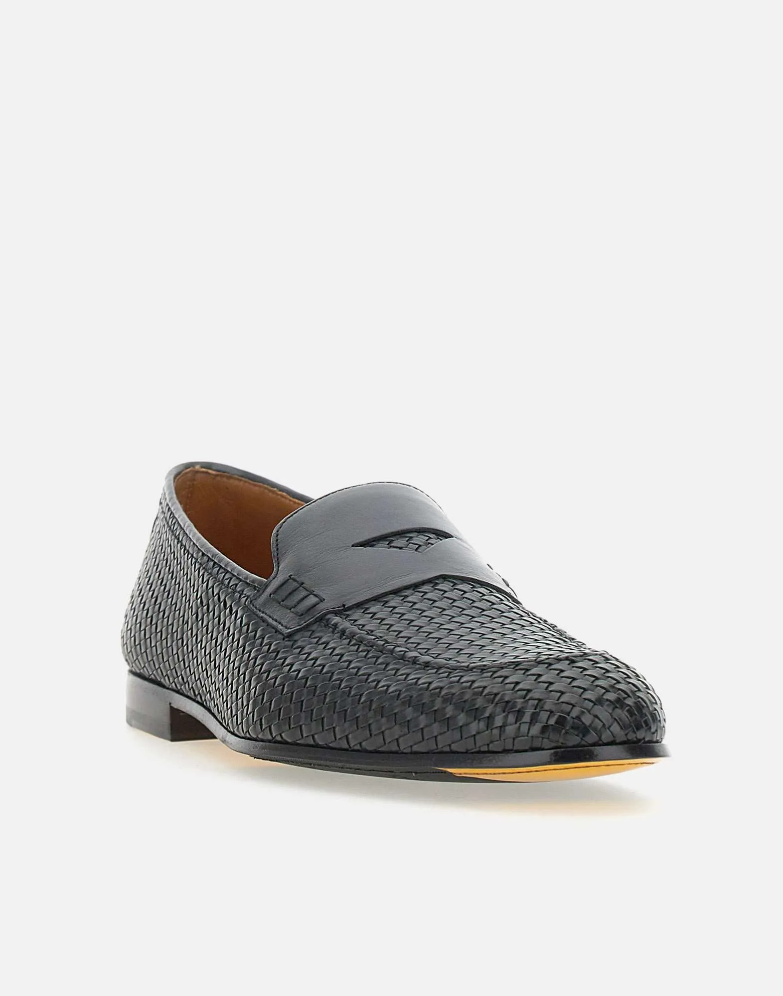 Doucals Braidy Leather Loafers i blått