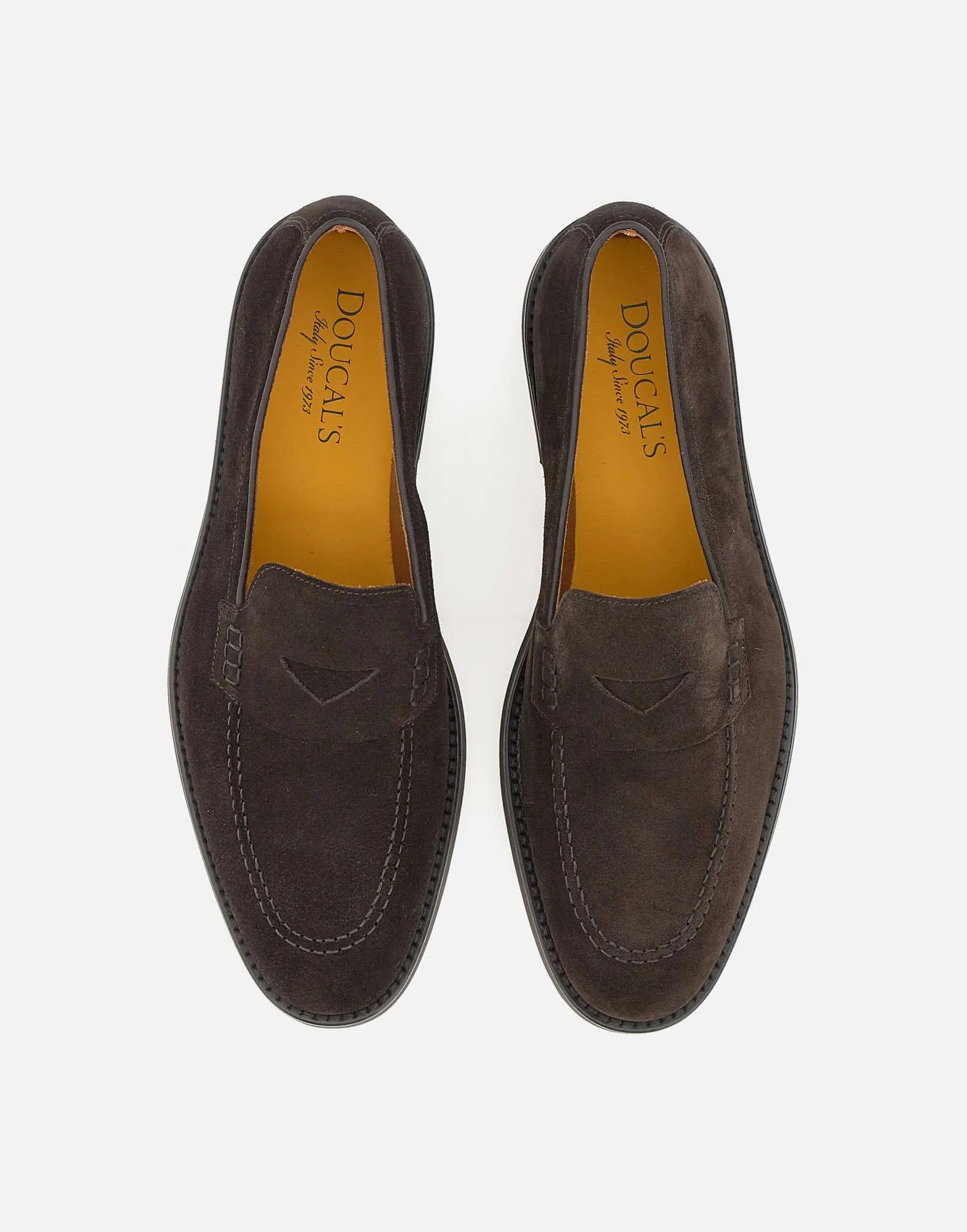 Doucals Mink Suede Loafers i Brown