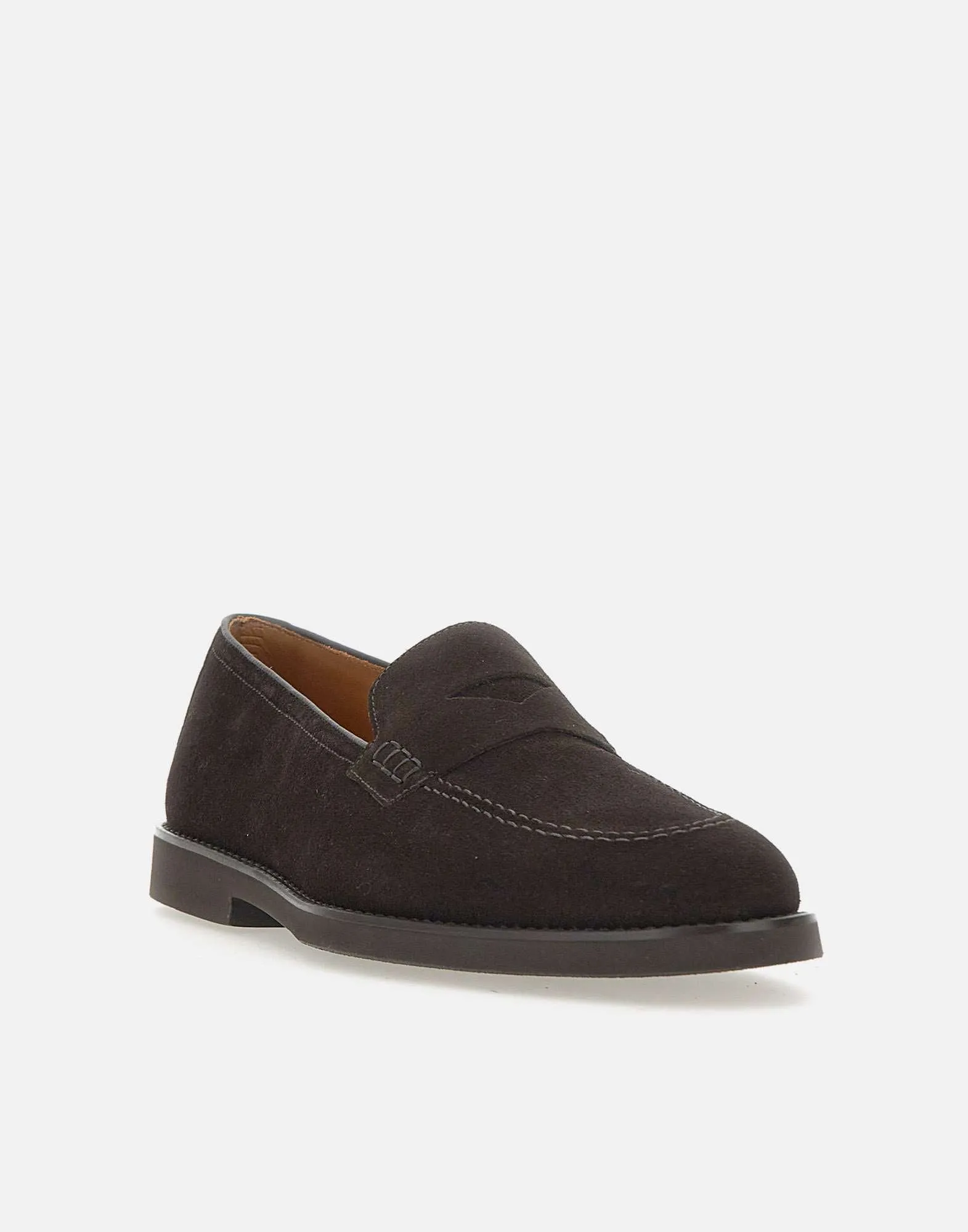 Doucals Mink Suede Loafers i Brown