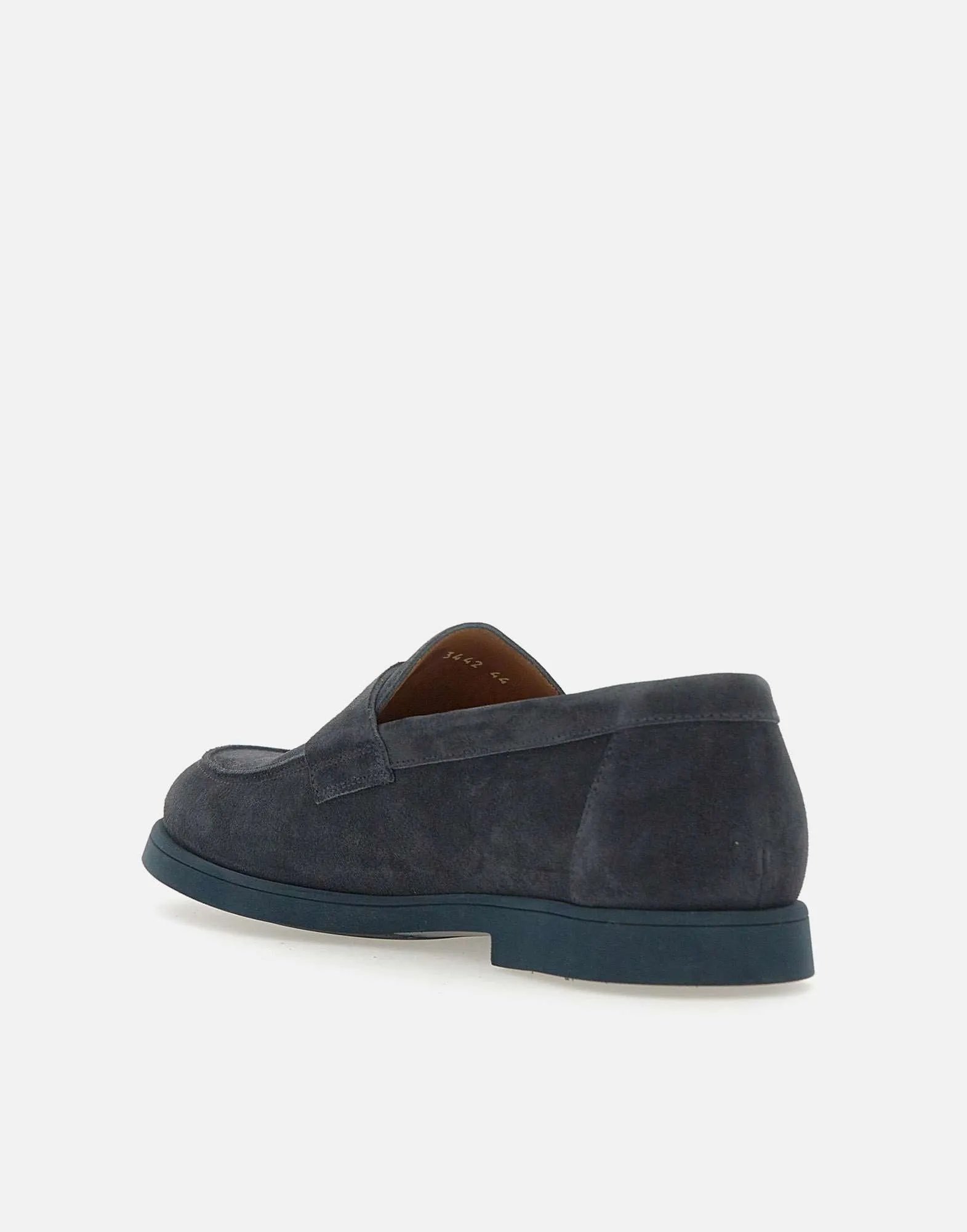Doucals Mink Suede Loafers in Night Blue