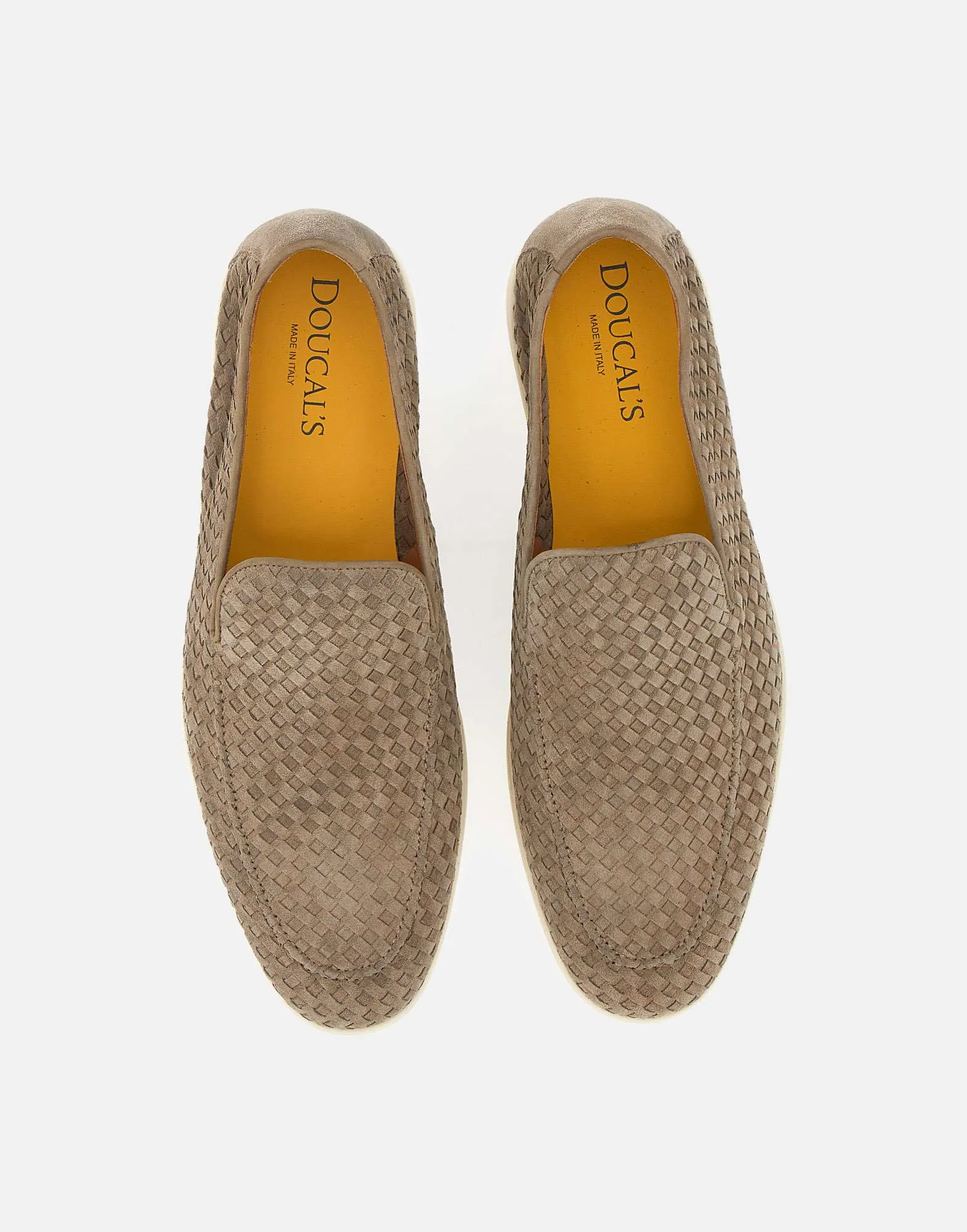 Doucals Sauvage Suede Loafers med sammanflätade mönster