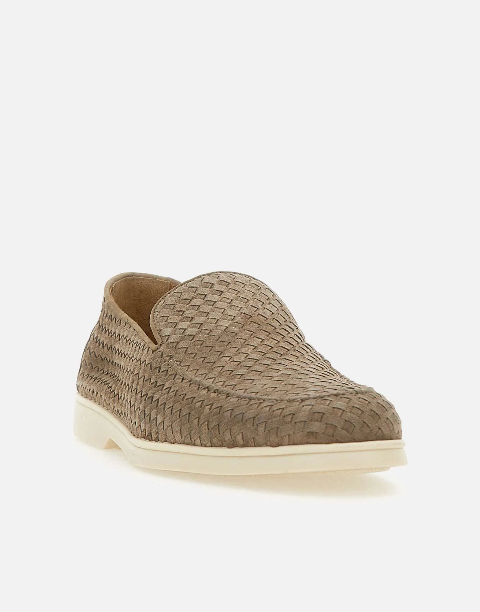 Doucals Sauvage Suede Loafers med sammanflätade mönster