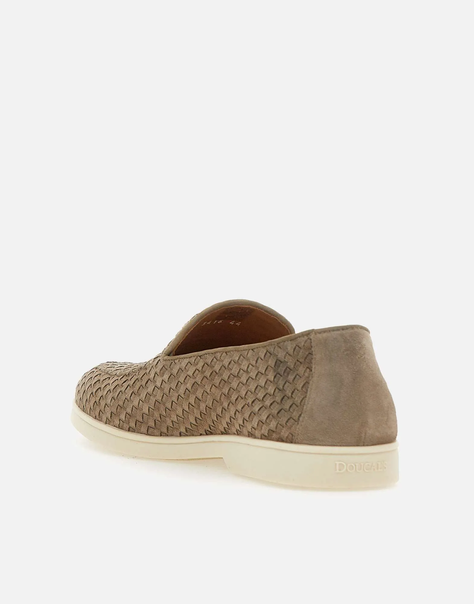 Doucals Sauvage Suede Loafers med sammanflätade mönster