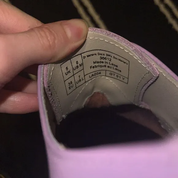 Dr. Martens 1461 II PISA LEATHER PLATFORM SHOES in Lilac